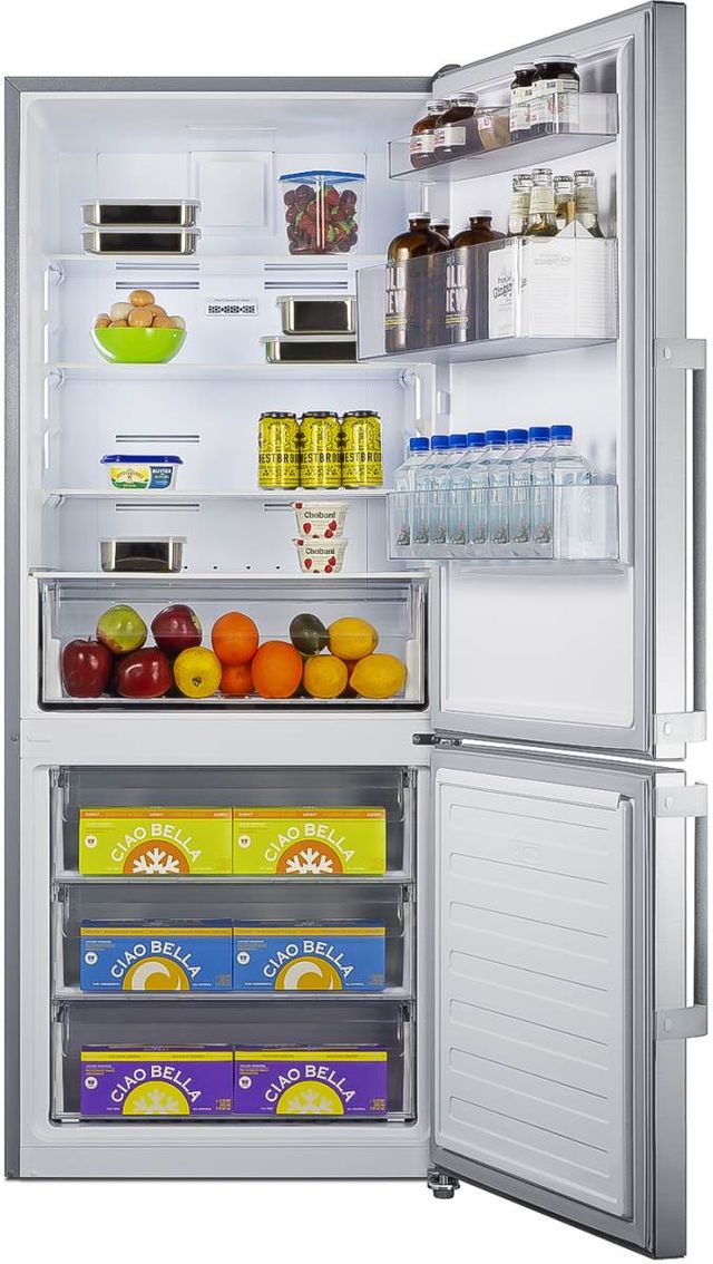Summit® 28 in. 14.0 Cu. Ft. Stainless Steel Counter Depth Bottom Freezer Refrigerator-2