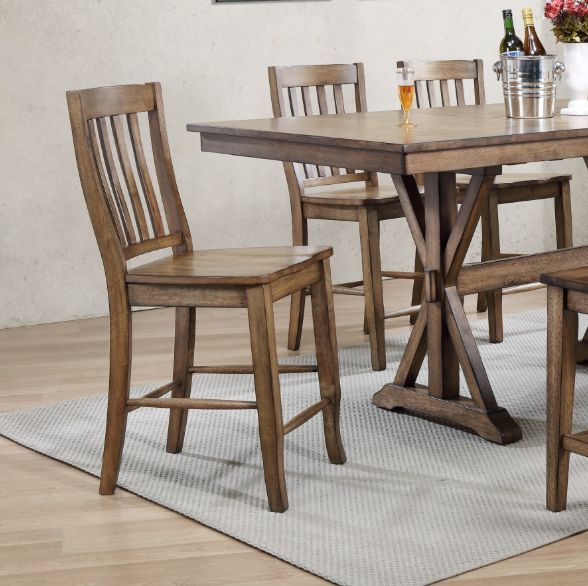 Winners Only® Carmel Rustic Brown Rake Bar Stool-1