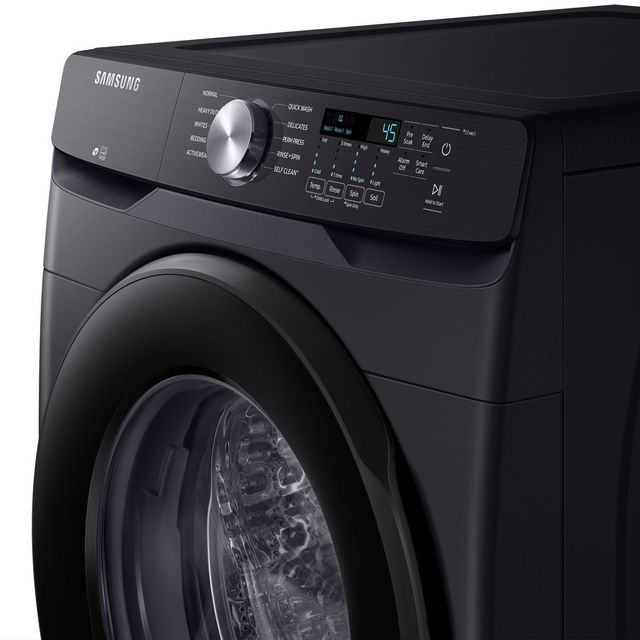 Samsung Fingerprint Resistant Black Stainless Steel Front Load Laundry Pair-12