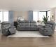 Homelegance® Laconia Dark Gray Double Manual Reclining Sofa-1