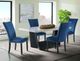 Elements International Beckley 5-Piece Blue/White Dining Set-1