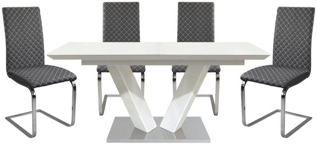Homelegance® Yannis 5-Piece White Dining Table Set-0