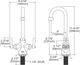 Elkay Chrome Single Hole Concealed Deck Faucet with 4" Gooseneck Spout and 2" Lever Handles-1