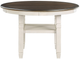 Homelegance® Asher Antique White Round Dining Table with Brown Top -2