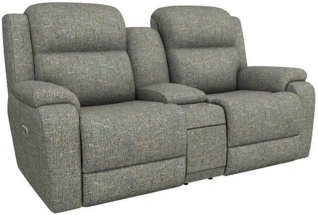 La-Z-Boy® Dorian Atlantic Power Reclining Loveseat with Console, Headrest, and Lumbar-0