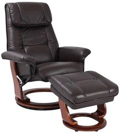 BenchMaster Euro Line Ventura II Kona Brown Chair and Ottoman Set