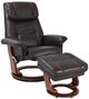 BenchMaster Euro Line Ventura II Kona Brown Chair and Ottoman Set-0