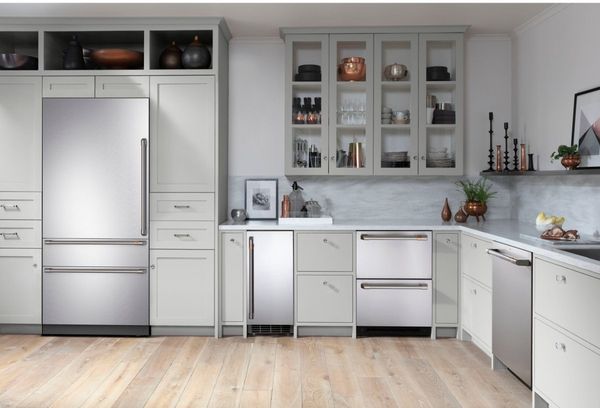Café™ 36 in. 20.2 Cu. Ft. Stainless Steel Built In Bottom Freezer Refrigerator