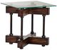 Michael Amini® Killington Glass Top End Table with Black/Brown Base-0