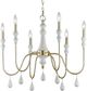 Forty West Liv Gold/White 6-Light Chandelier-2