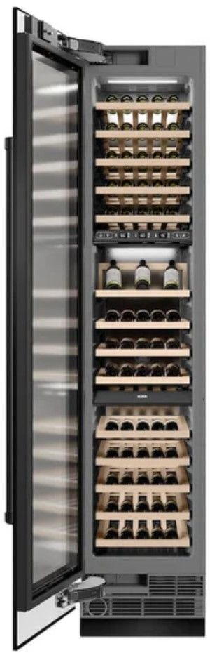 ZLINE 18" 9 Cu. Ft. Black Stainless Steel Triple Zone Column Wine Cooler-1