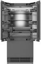 ZLINE Autograph Edition 36" 19.6 Cu. Ft. Panel Ready Built-In French Door Refrigerator with Champagne Bronze Accents-5