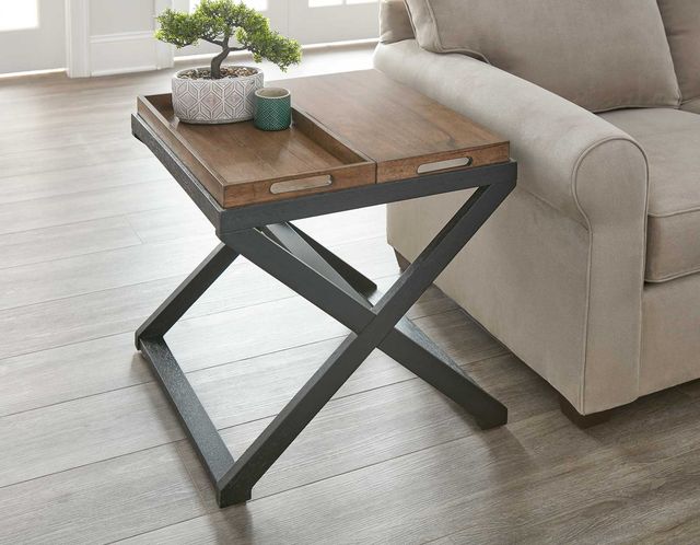 Steve Silver Co. Topeka Brown Walnut/Ebony End Table-1