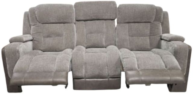 Signature Design by Ashley® Mixed Motion Shadow Power Reclining Sofa with Adjustable Headrest-2