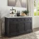 ACME Furniture Nolan Salvage Dark Oak/White Marble Server-1