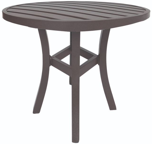 Lane Venture® Craftsman Gunmetal Round High Dining Bar Table-0