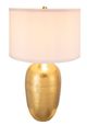 A & B Home Gold/White Round Aluminum Sheet Table Lamp-1