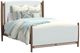 Flexsteel® Verona Brown Oak/Cream Queen Upholstered Panel Bed-0