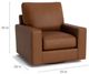 Bassett® Furniture Customizable Benchmade Premier Leather Large Track Arm Swivel Chair-4