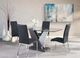 Mazin Furniture Baxter Gray/White Glass Top Dining Table-2