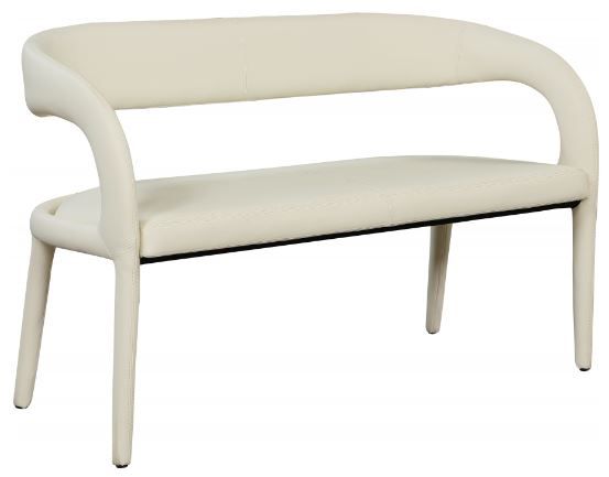 Meridian Furniture Sylvester Cream Bench-0