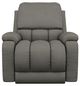 La-Z-Boy® Greyson Blue Gray Leather Power Rocking Recliner with Headrest-1