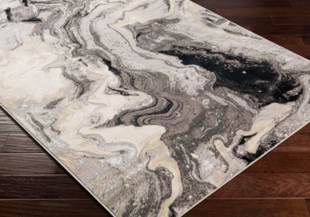 Surya Impulse Black/Gray/White 4'x6' Area Rug-2