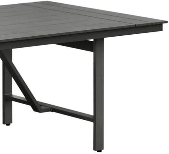 Intercon Navarro Mocha Aluminum Outdoor Trestle Dining Table-2
