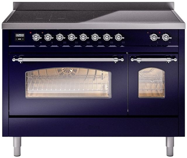 Ilve® Nostalgie II Series 48" Blue Pro Style Induction Range-0