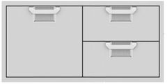 Aspire By Hestan® AESDR Series 42" Steeletto Double Drawer and Storage Door Combination