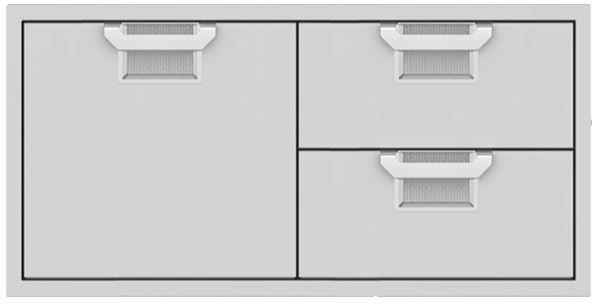 Aspire By Hestan® AESDR Series 42" Steeletto Double Drawer and Storage Door Combination-0