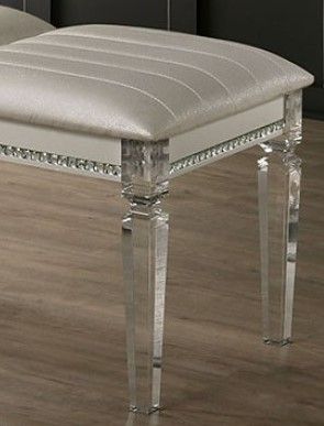 Furniture of America® Maddie Pearl White Bench-2