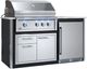 XO Designer 78" Black Outdoor Kitchen Island -1