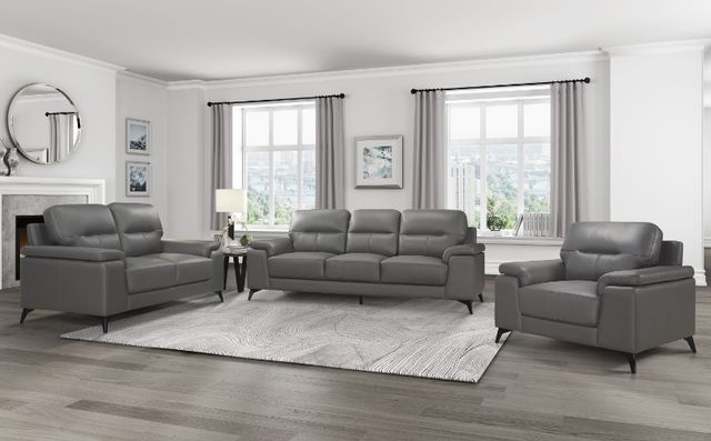Homelegance® Mischa Dark Gray Loveseat-3