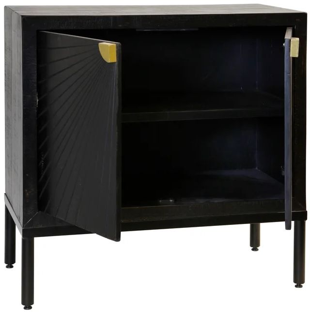 Stylecraft Ebony and Gold Console Cabinet-1
