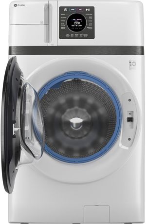 GE Profile 4.6 Cu. Ft. White Washer Dryer Combo PFQ83HSSWWW GE Profile 4.6 Cu. Ft. White Washer Dryer Combo PFQ83HSSWWW