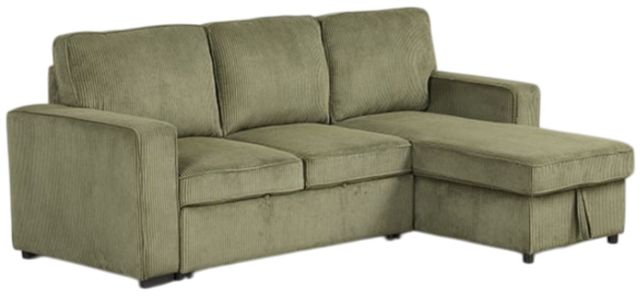 Furniture of America® Yves 2-Piece Green L-Shape Sectional-0