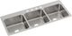 Elkay Lustertone® Classic Lustrous Satin 54" x 22" x 10-1/8" 4-Hole Triple Bowl Drop-In Sink-0