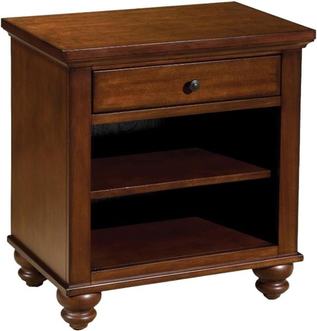 aspenhome® Cambridge Brown Cherry 1-Drawer Nightstand-0