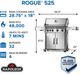 Napoleon Rogue® 525 SB 4-Burner Stainless Steel Freestanding Natural Gas Grill with Range Side Burner-1