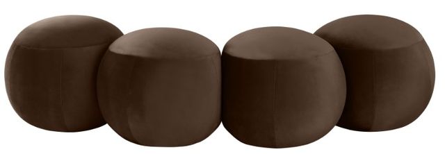 Meridian Furniture Apollo Brown 65" Velvet Upholstered Bench-3
