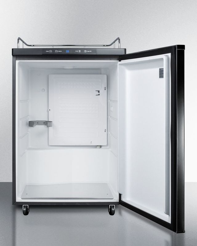 Summit® 5.6 Cu. Ft. Black Beer Cooler/Kegerator-1