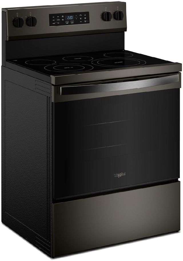 Whirlpool® 30" Black Stainless Steel Freestanding Electric Range with Air Cooking Technology-2