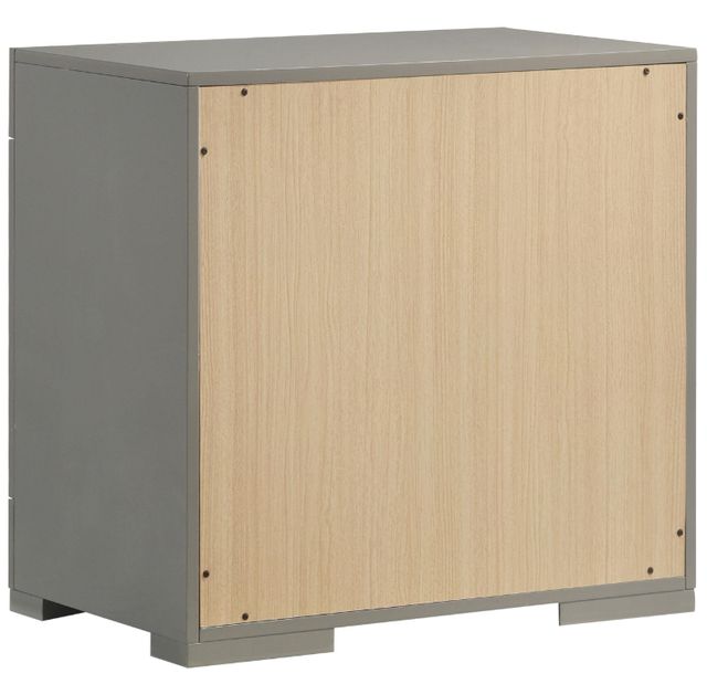 Coaster® Ives Gray High Gloss Bedside Table-3