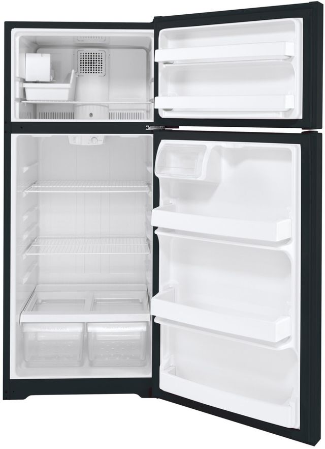 GE® 28" 17.5 Cu. Ft. ENERGY STAR® Black Top Freezer Refrigerator-2