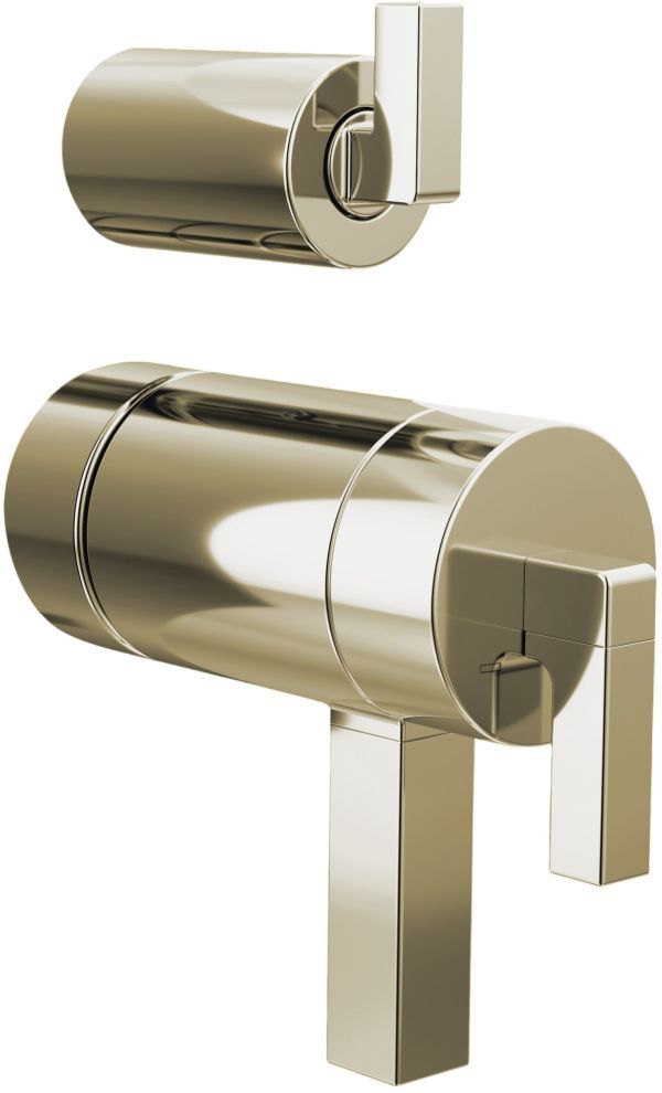 Brizo Frank Lloyd Wright® Brilliance® Polished Nickel TempAssure® Thermostatic Valve with Integrated Diverter Kit  -0