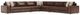 Bernhardt Nest Bernhardt Living 5-Piece Brown Leather L-Shape Facing Sectional-0