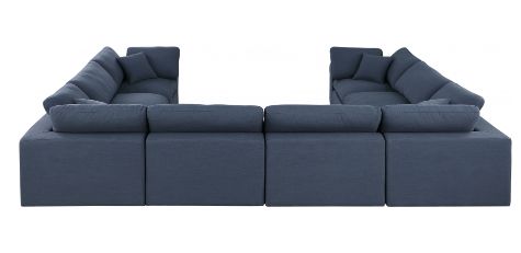 Meridian Furniture Comfy 8-Piece Navy Sectional-1