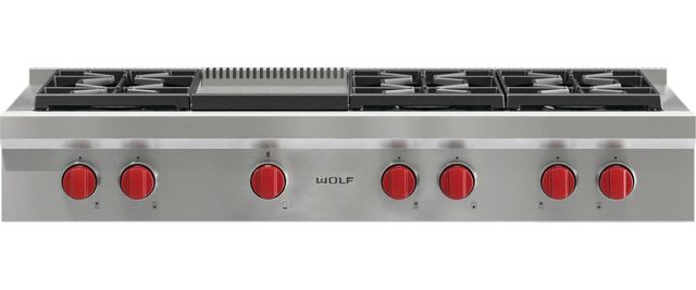 Wolf® 48" Pro Style Natural Gas Rangetop-0