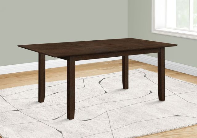 Monarch Specialties Inc. Espresso 78" Dining Table With Extension-1